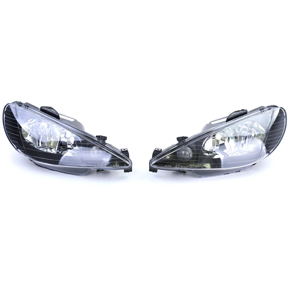 retail BLACK HEADLIGHTS FOR PEUGEOT 2006 /2003/2010+ GTI MODEL HALOGEN