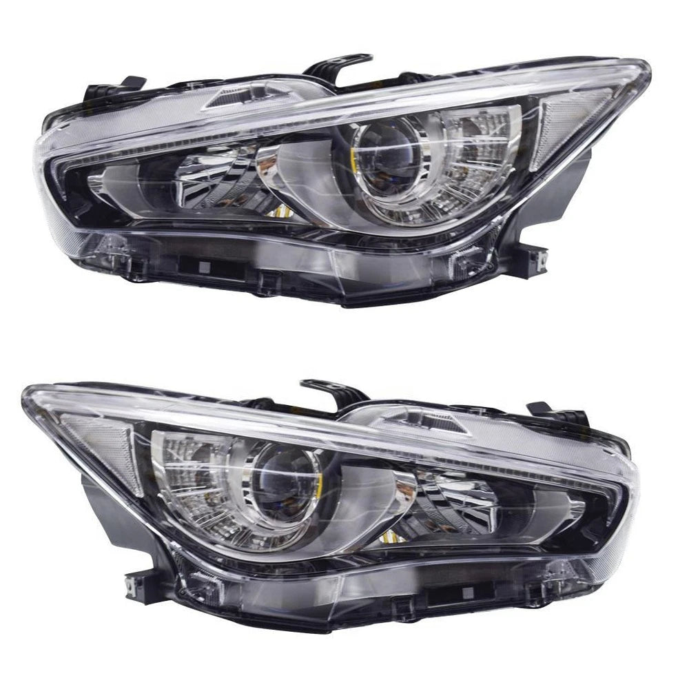 wholesale For Infiniti Q50 2013-2014-2017-2019   AFS LED DRL Headlight Headlamp Black