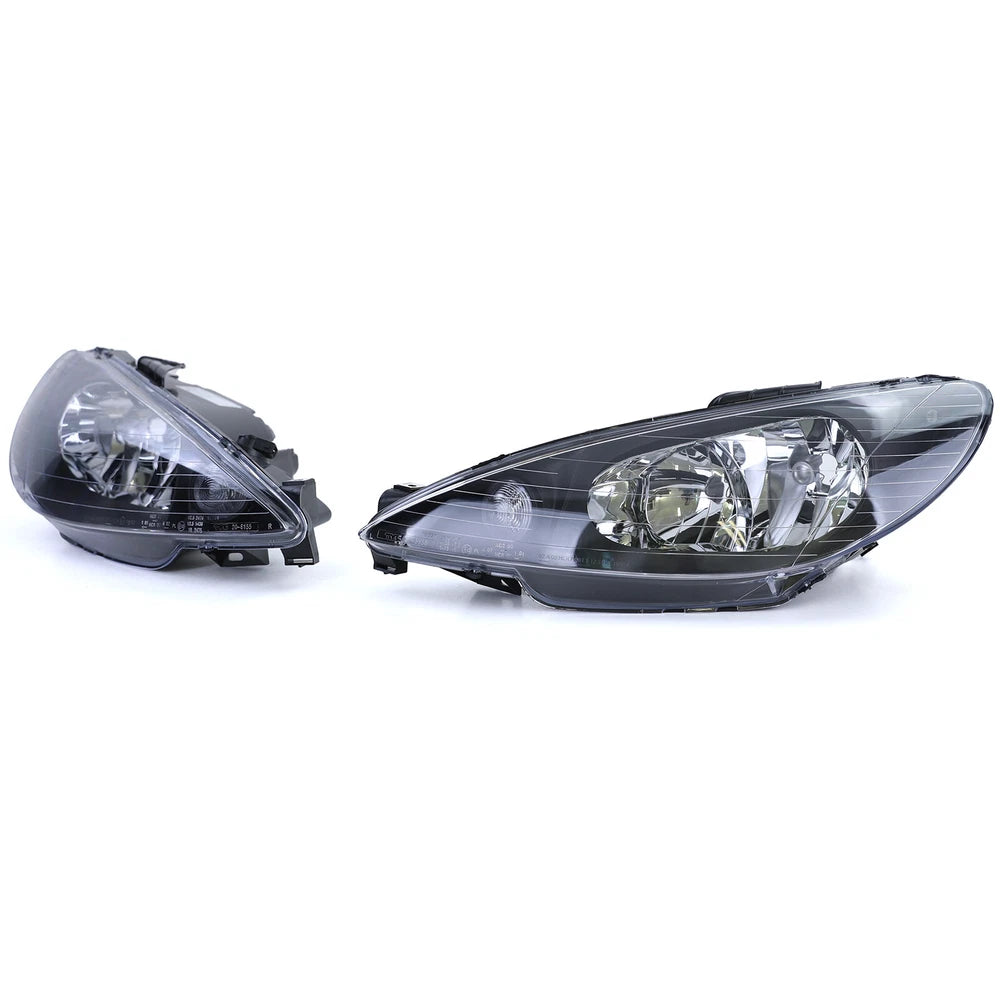retail BLACK HEADLIGHTS FOR PEUGEOT 2006 /2003/2010+ GTI MODEL HALOGEN