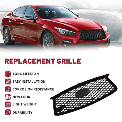 retail Front Grill Assembly For 2017-2018 INFINITI Q60 W/O Camera Hole