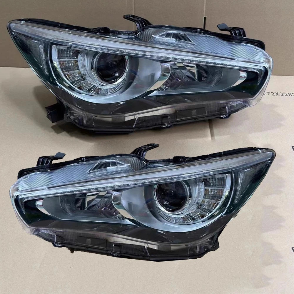 wholesale For Infiniti Q50 2013-2014-2017-2019   AFS LED DRL Headlight Headlamp Black