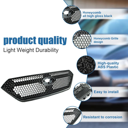 retail subaru grill fits 2022-2025 Subaru WRX Honeycomb Style Front Bumper Upper Grille Gloss Black