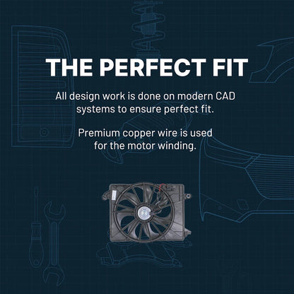 retail Cooling Fan Assembly For 2007-2008 Infiniti G35 2008-2013 Infiniti G37 Radiator