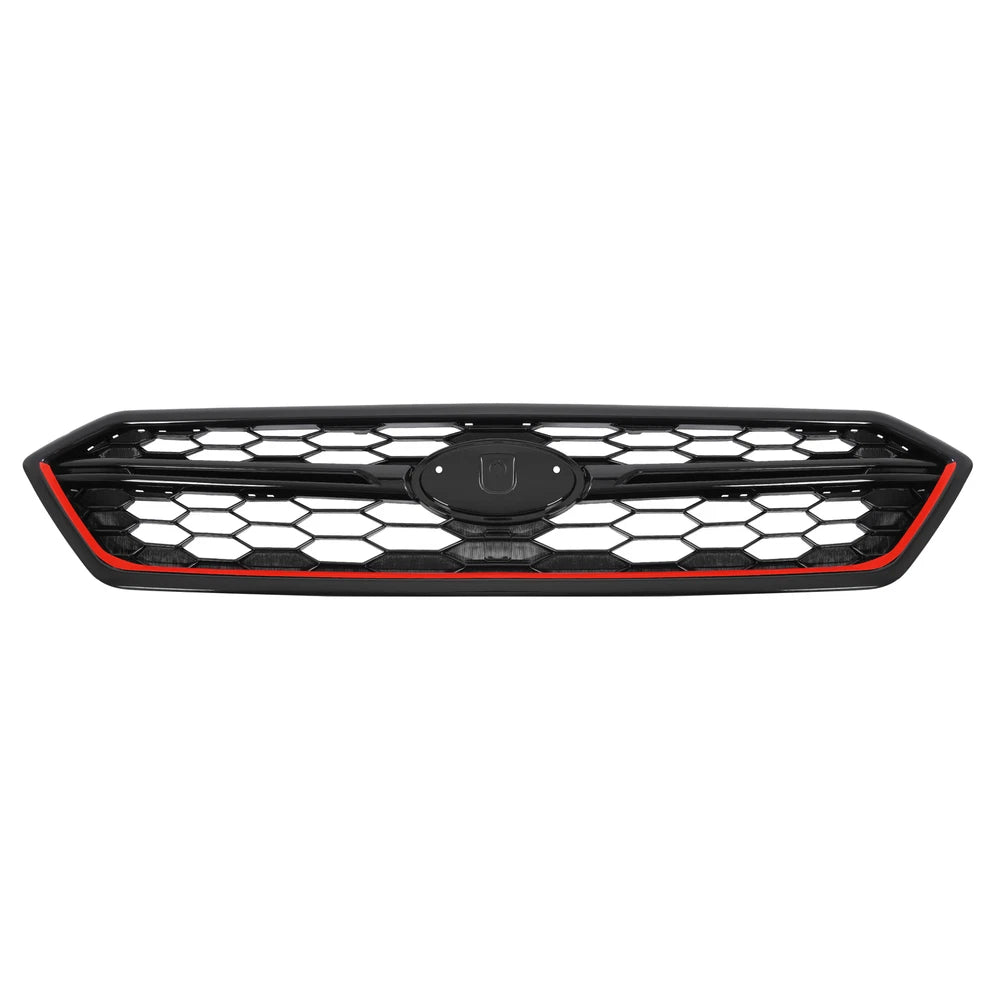 wholesale front grill For Subaru WRX/WRX STI 2018-2020 Black Front Bumper Upper Grille W/Red Trim