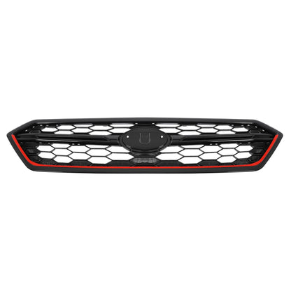 wholesale front grill For Subaru WRX/WRX STI 2018-2020 Black Front Bumper Upper Grille W/Red Trim