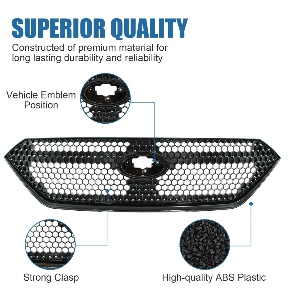retail subaru grill fits 2022-2025 Subaru WRX Honeycomb Style Front Bumper Upper Grille Gloss Black