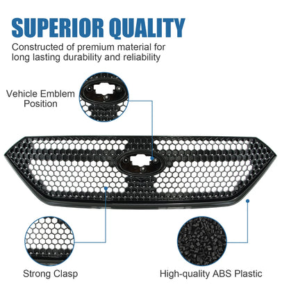 retail subaru grill fits 2022-2025 Subaru WRX Honeycomb Style Front Bumper Upper Grille Gloss Black