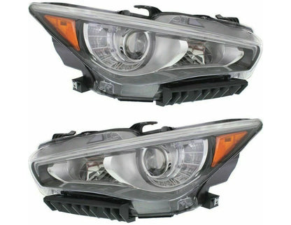 retail Headlight Assembly Fits Infiniti Q50 2013-2019 LED AFS Front Lights