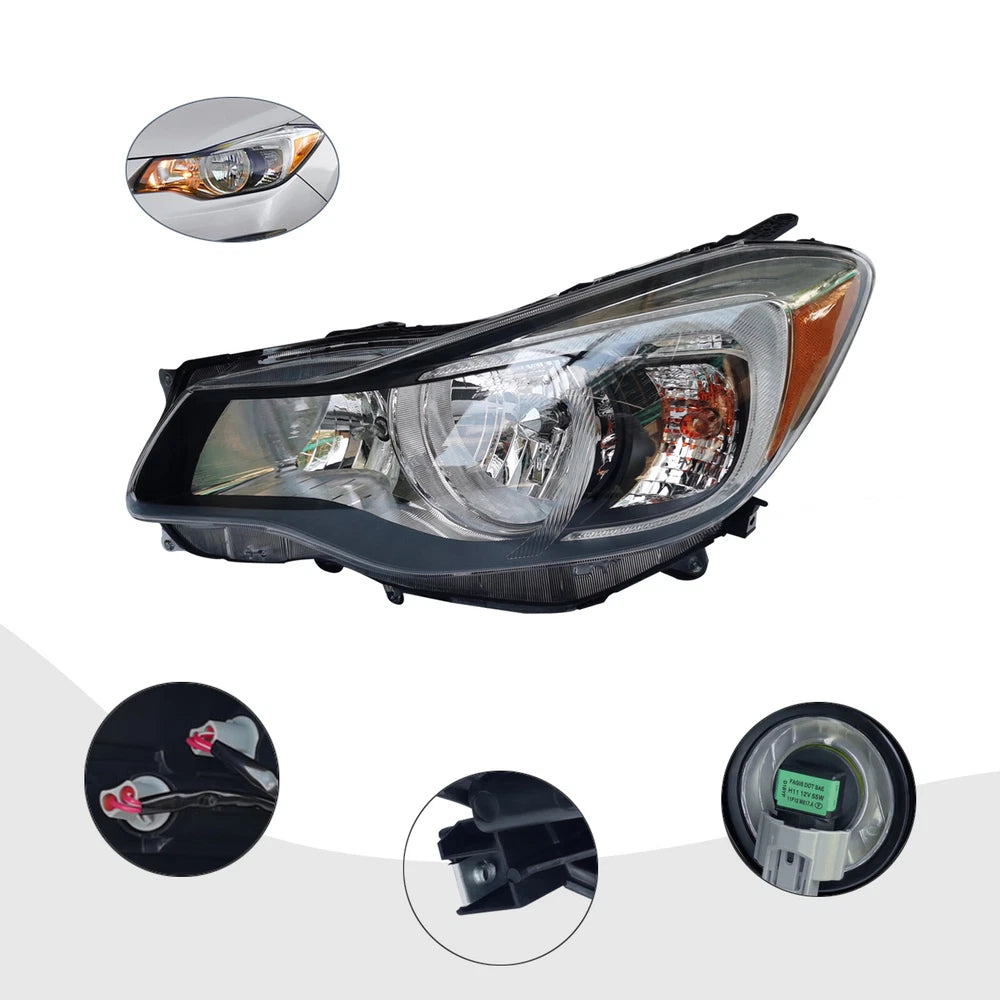 retail headlight For 2015-2016 Subaru Impreza Halogen Headlight LED