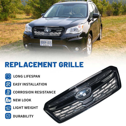 retail Grille Assembly For 2014-2018 Subaru Forester Gloss Balck