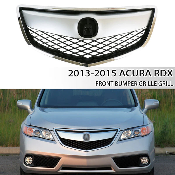 wholesale grill Fit 2013 2014 2015 Acura RDX Front Bumper Upper Grille Chrome Trim Mesh Grill