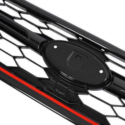 retail front grill For Subaru WRX/WRX STI 2018-2020 Black Front Bumper Upper Grille W/Red Trim
