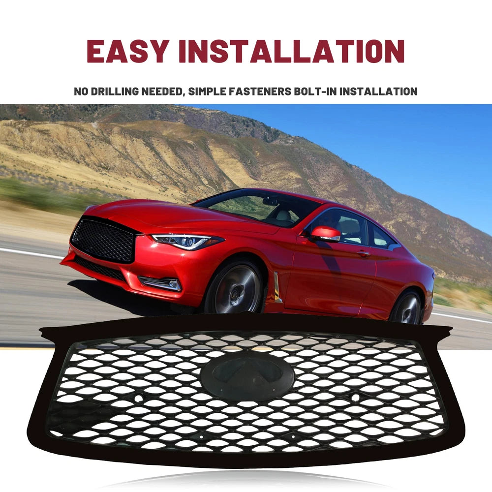 wholesale Front Grill Assembly For 2017-2018 INFINITI Q60 W/O Camera Hole