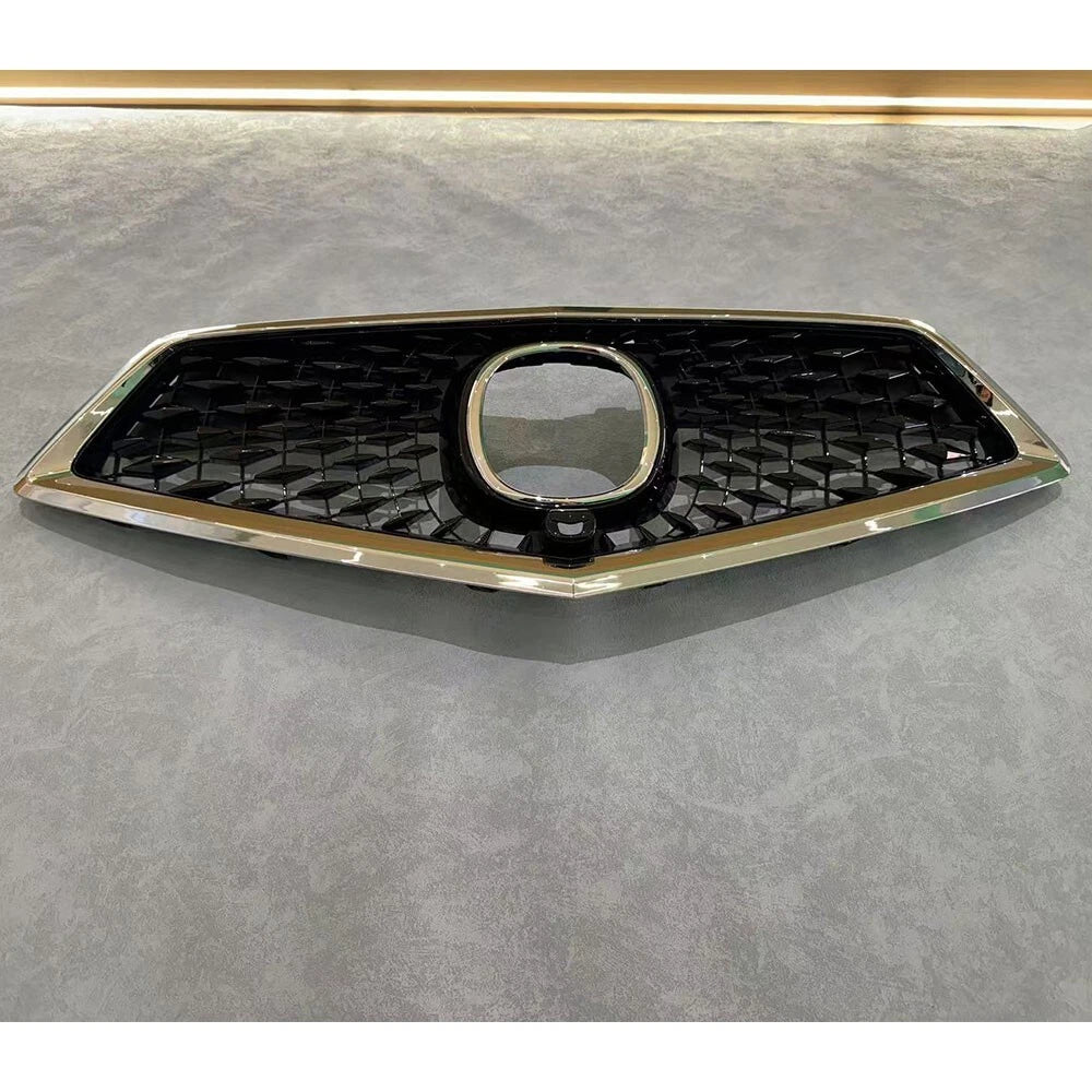 retail Black and Silver Front Grille Central Bumper Grill Fits For Acura MDX 2014-2019